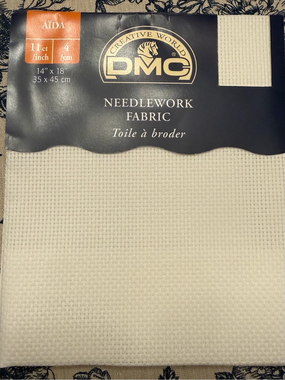 DMC 11CT Aida Needlework Fabric 14" X 18" White‎ Cross Stitch Cloth